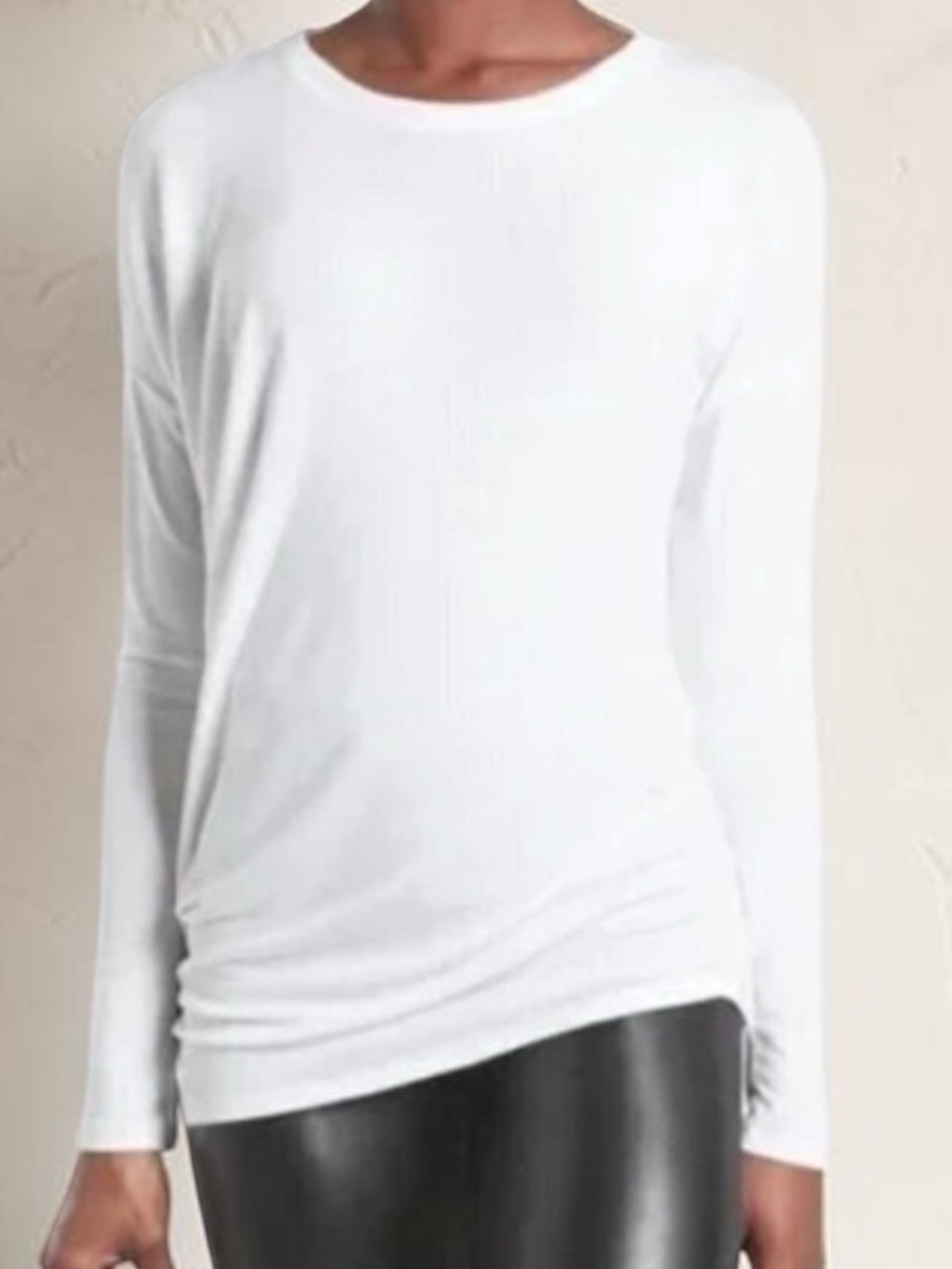 Athleta Cloudlight Restore Asymmetrical White Long Sleeve Sz S Stretchy 631815